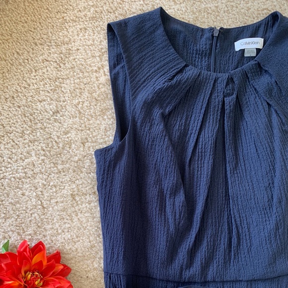 🌸 New! Calvin Klein Dress Navy Blue - Picture 2 of 4